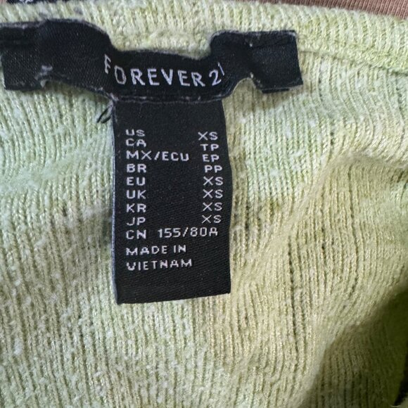 Forever 21 Light Green Ribbed Knit Cropped Tank Top XS - Picture 5 of 5